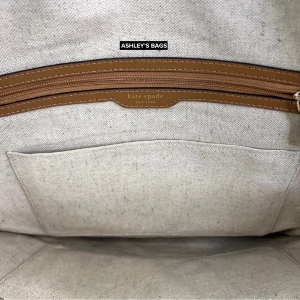 Kate Spade Sunkiss Cabana Straw Medium Tote - Picture 8 of 11